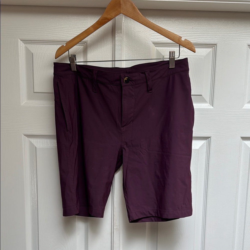 Zella Purple Flat Front Shorts Tailored Design